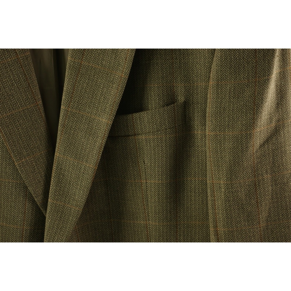 Jos A Bank Silk Wool Cashmere Linen Men's‎ 43R Herringbone Windowpane Sport Coat - Picture 5 of 14